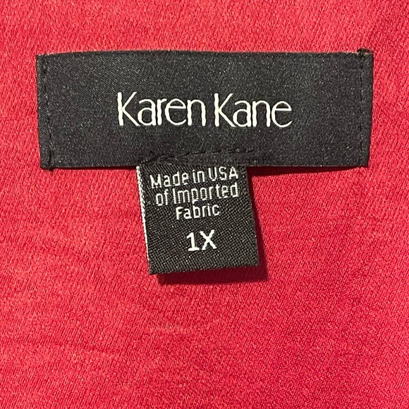 Karen Kane Satin Button-Up Long Sleeve Shirt Sz 1X - Picture 8 of 13
